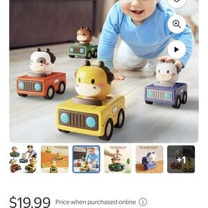 Colorful Animal Pull-Back Cars for Kids